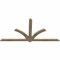 Ekena Millwork Redmond Rough Sawn Timber Gable Bracket, Douglas Fir, 84"W x 42"H x 2"D x 4"F, 12/12 Pitch GBW084X42X0204RED00RDF - alternate 2